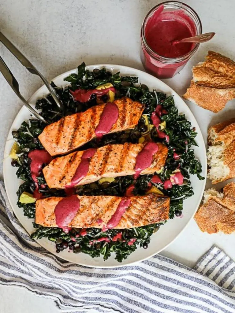 Chick-fil-A Kale Salad Recipe with Grilled Salmon