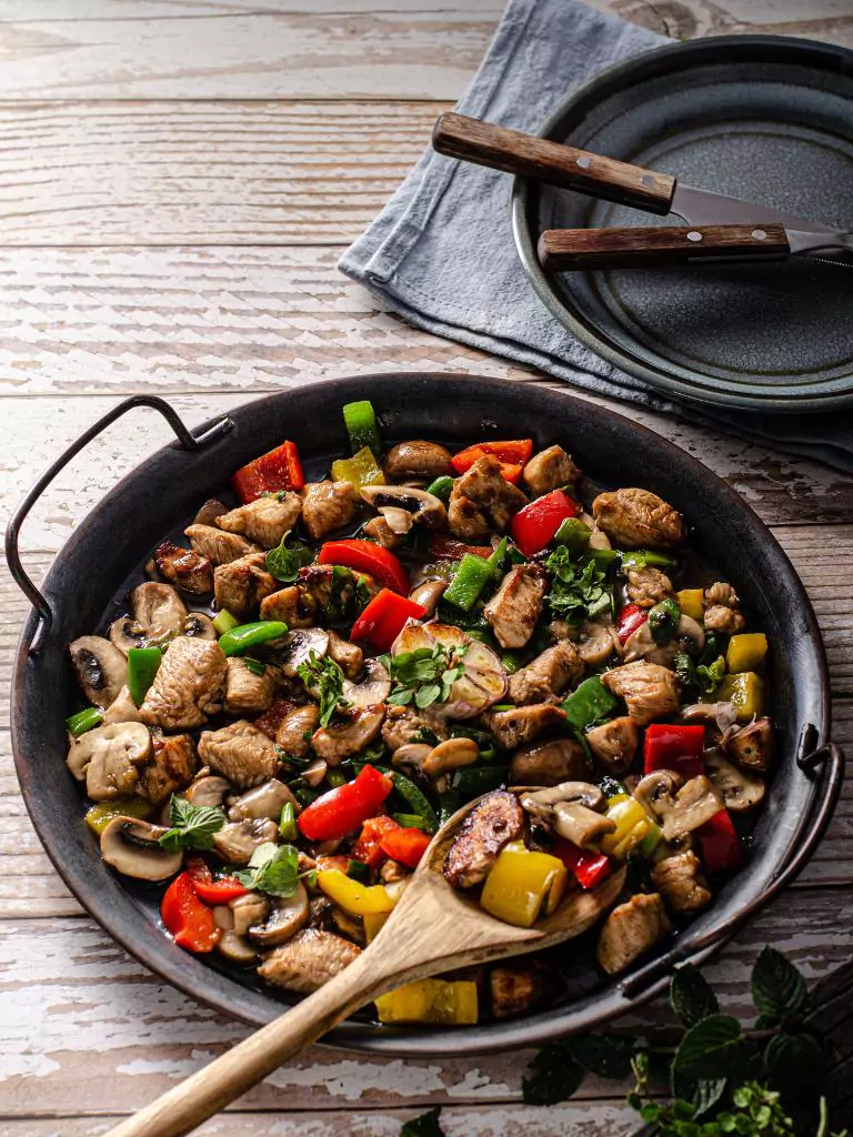 Fiery Honey Garlic Chicken Stir Fry for dinner