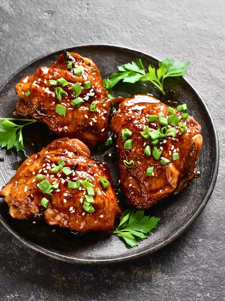 sticky honey garlic chicken thighs