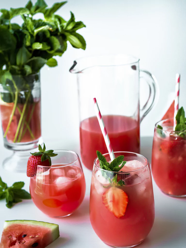 Watermelon Juice 7 Watermelon Juice with Strawberry Twist
