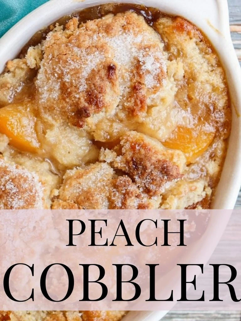 Peach and pear cobbler with oat topping