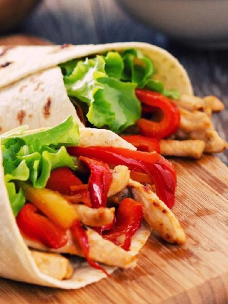 Roasted red pepper wrap