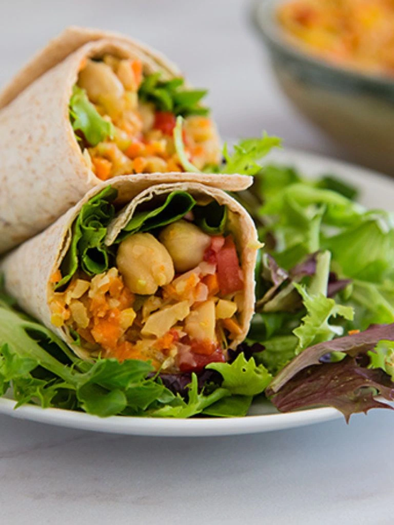 Chickpea salad wrap