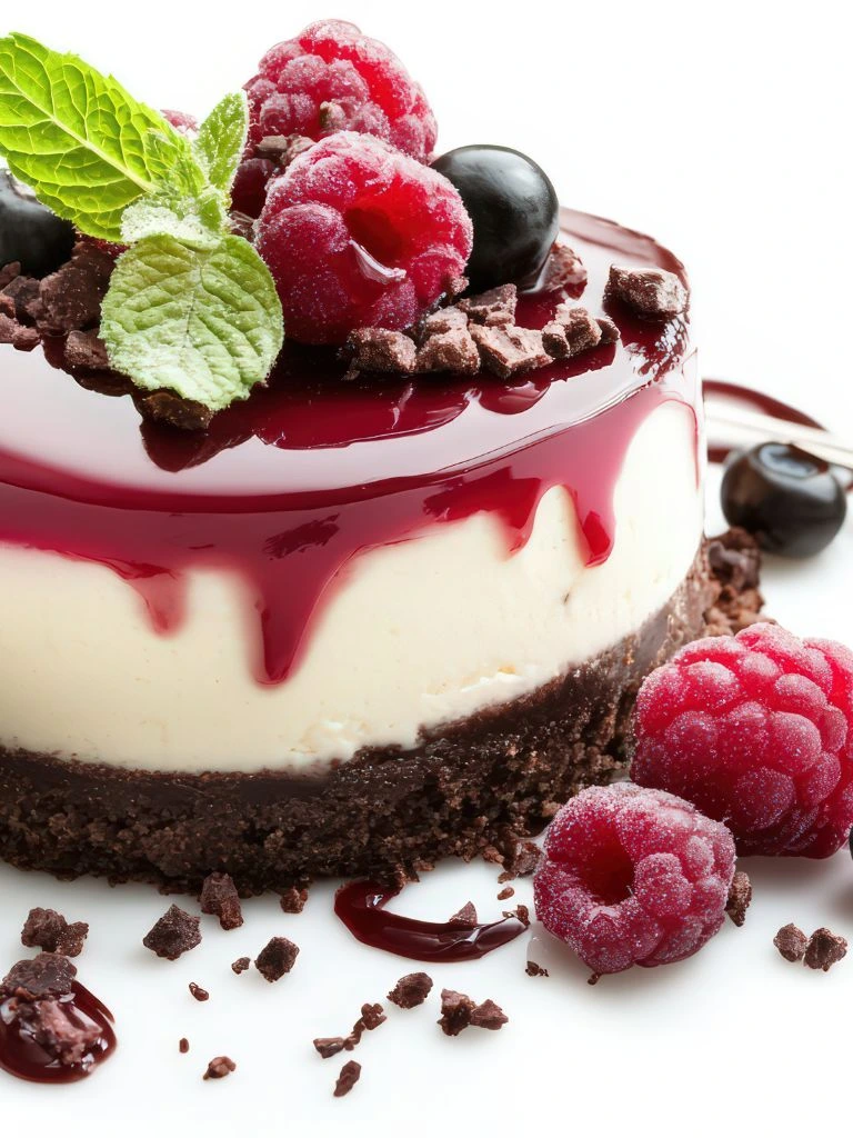 Raspberry white chocolate cheesecake