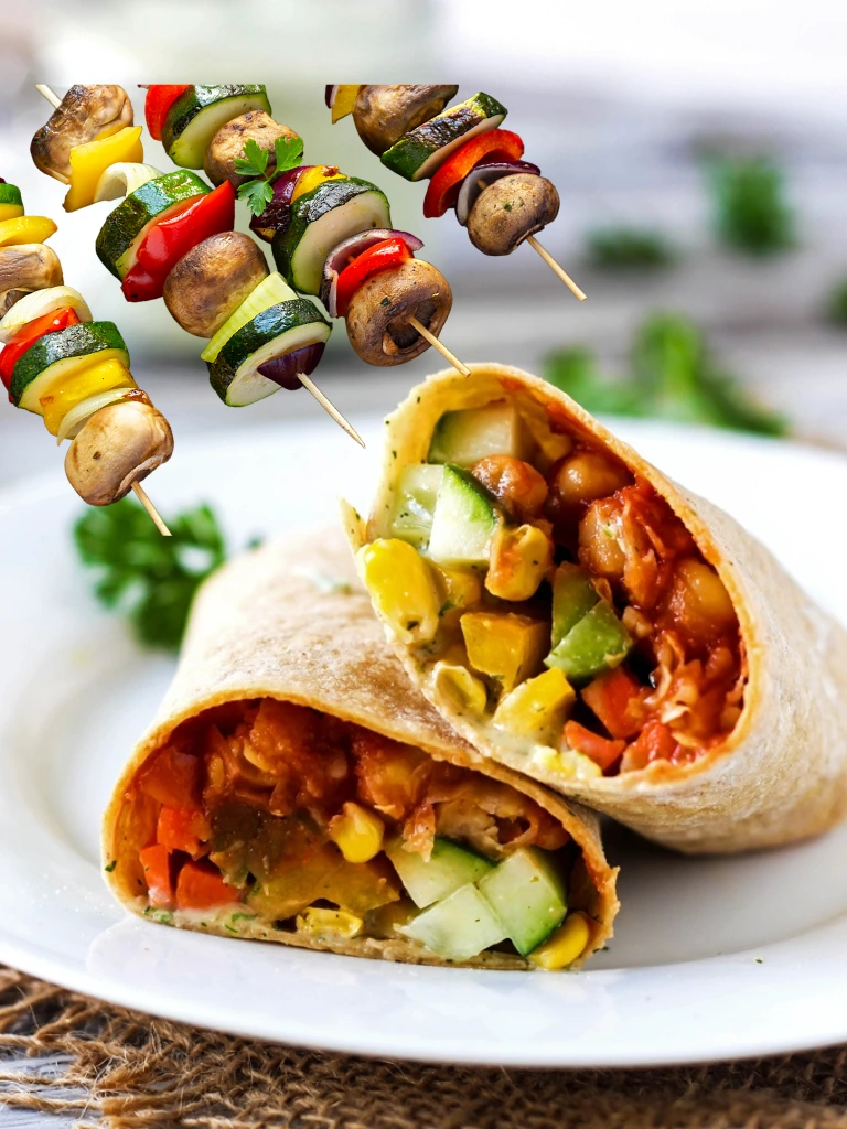  BBQ veggie wraps