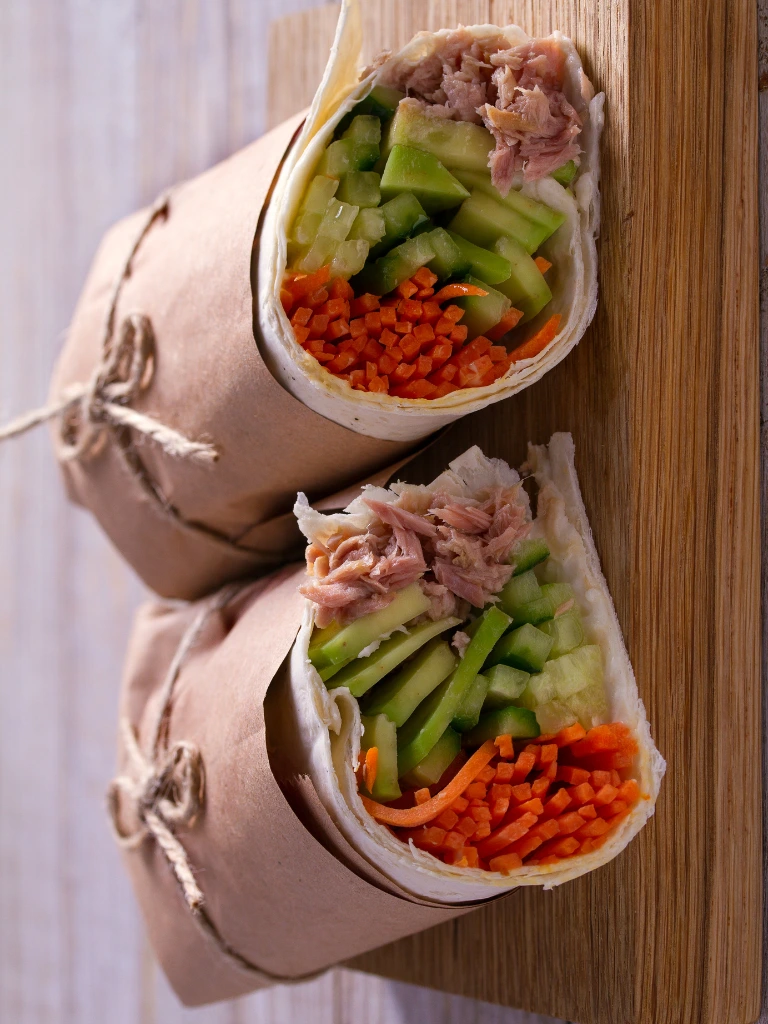 Carrot and raisin wrap