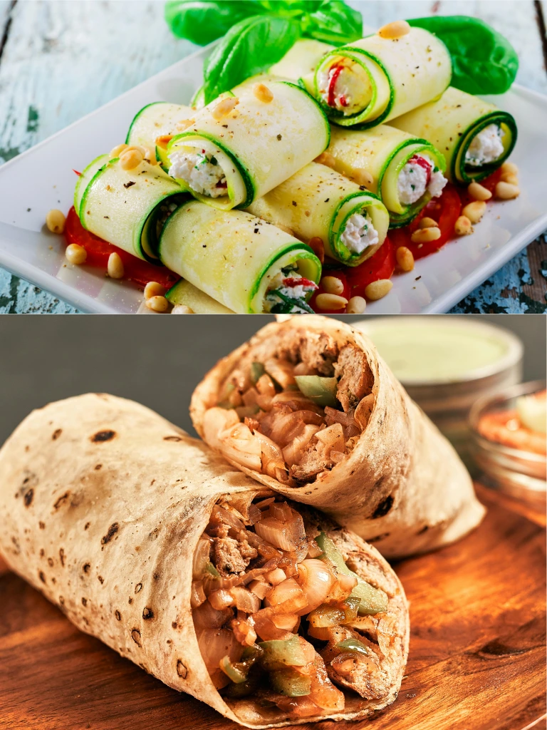  Zucchini and feta wrap