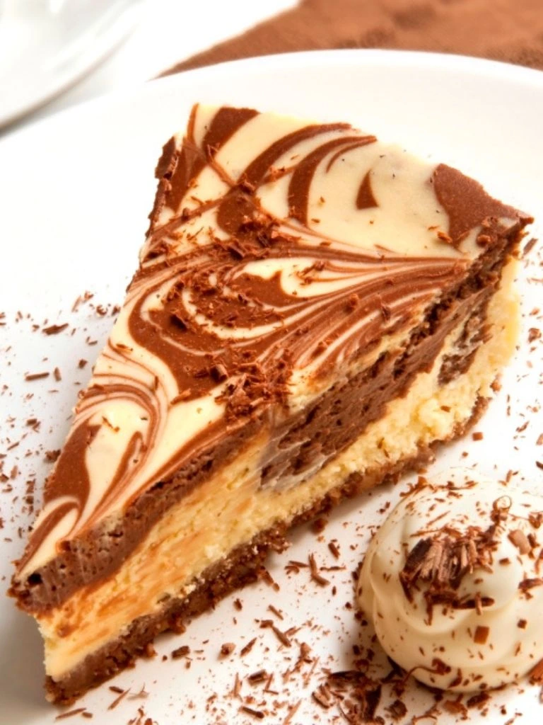 Chocolate swirl cheesecake