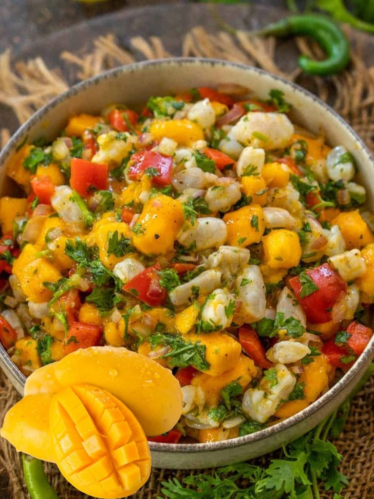 Mango shrimp ceviche