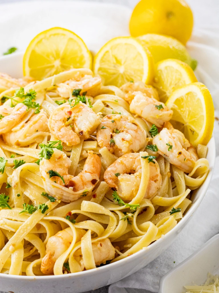  Lemon garlic shrimp pasta