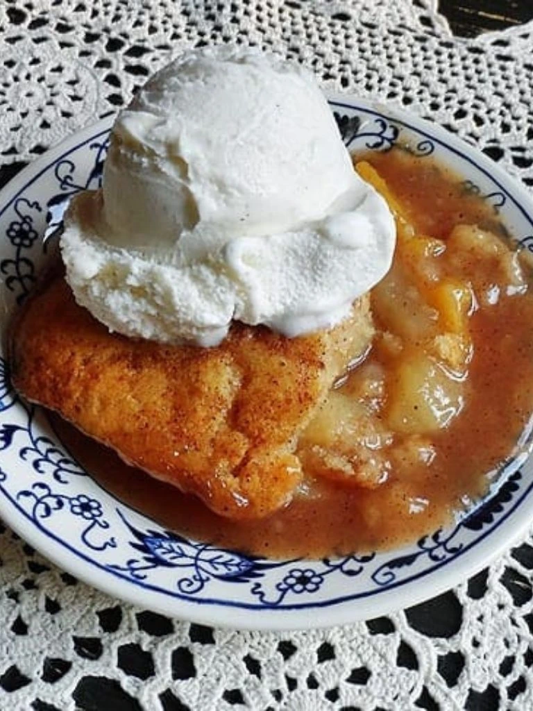 3 Peach and pear cobbler