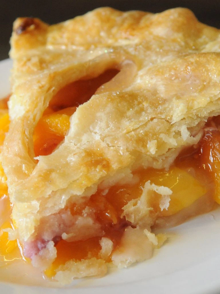 Streusel-topped frozen peach cobbler