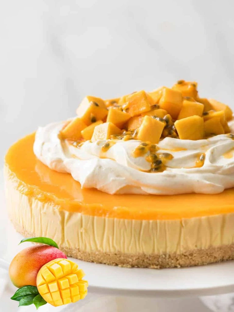 No-bake mango cheesecake