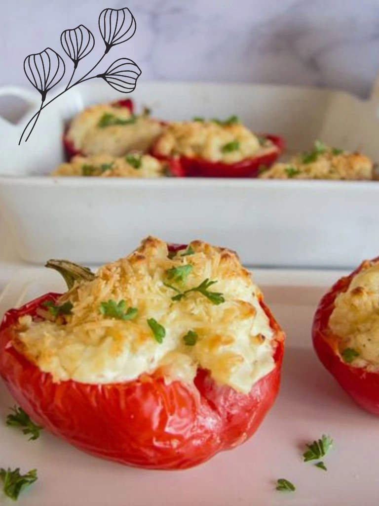 Stuffed Bell Peppers 9 Cheesy cauliflower stuffed bell peppers