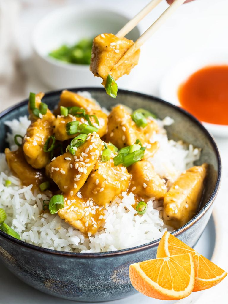 8Orange chicken rice bowl