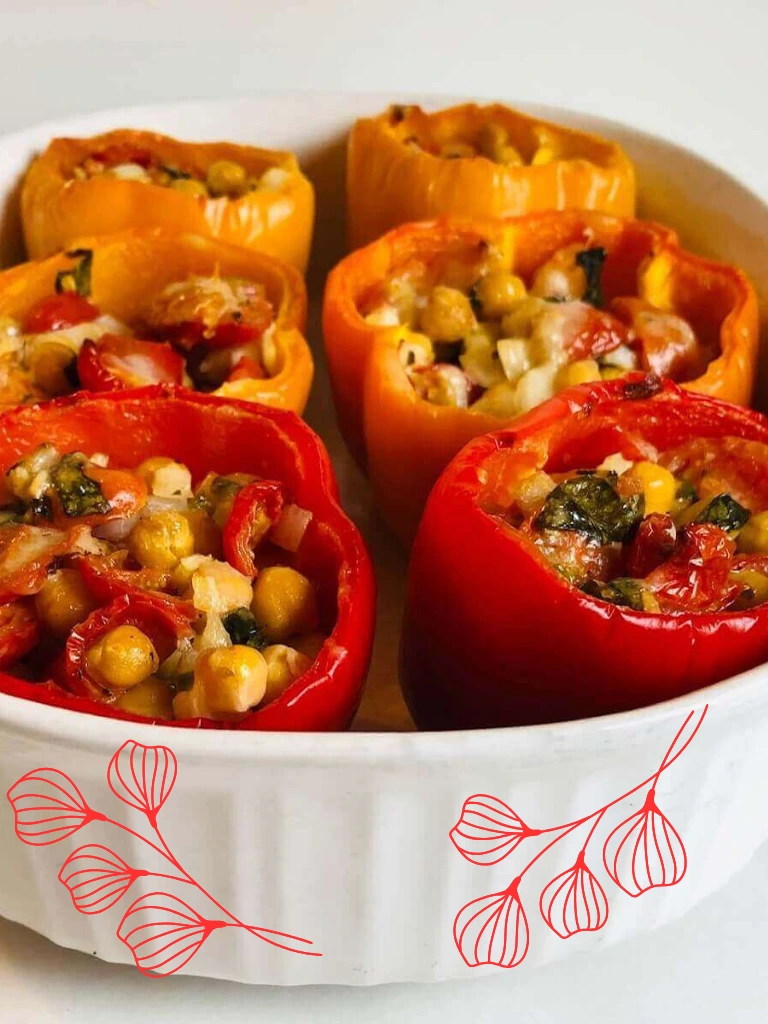 Stuffed Bell Peppers 10 Chickpea stuffed bell peppers