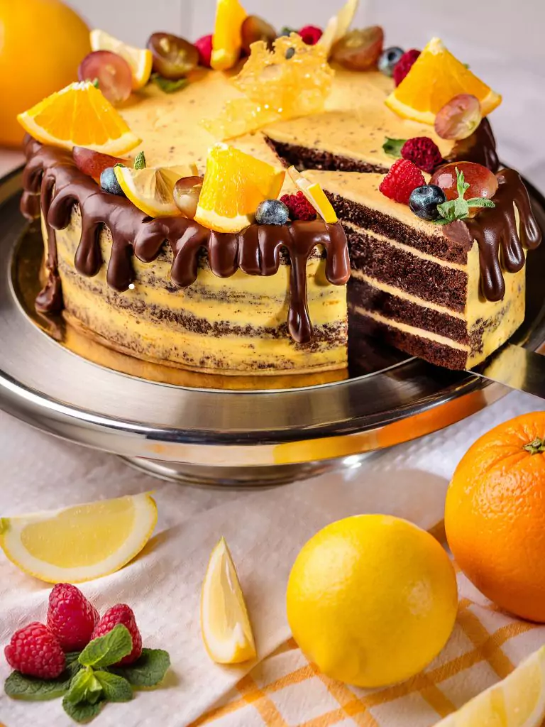 Chocolate Cake 12 Chocolate cake with orange zest