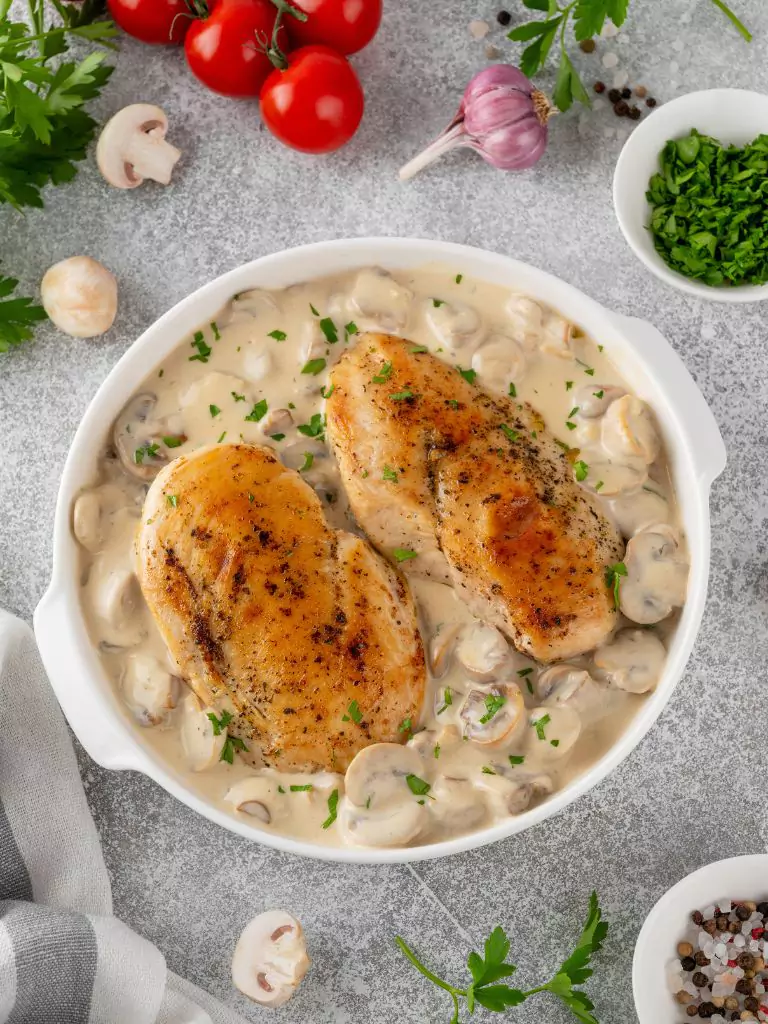 Creamy mushroom chicken breast
