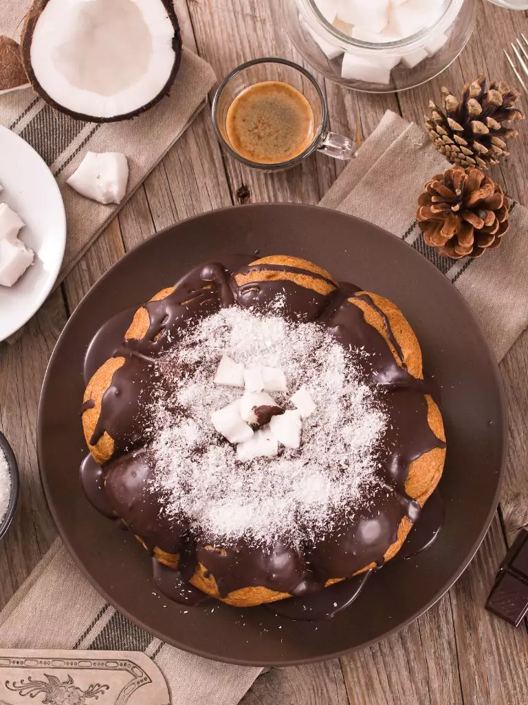 Chocolate Cake 9 Homemade dark chocolate cake with coconut