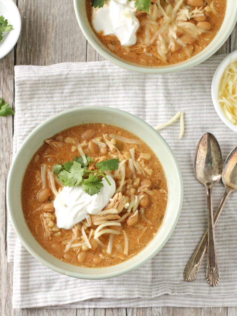 White Chicken Chilli With Spinach
