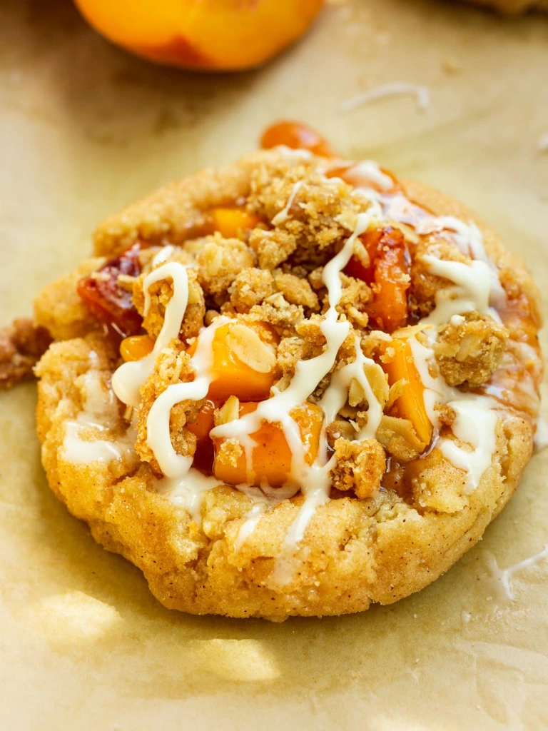 Peach Crumble With Oatmeal Cookie Topping