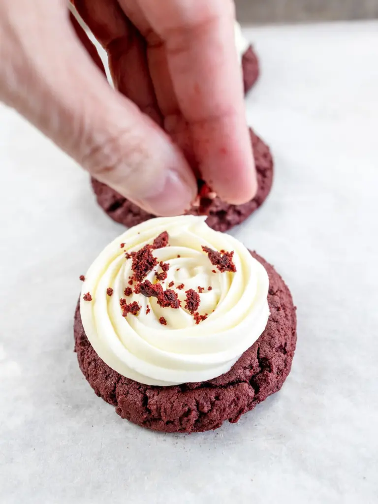 Red Velvet Pecan Cookies