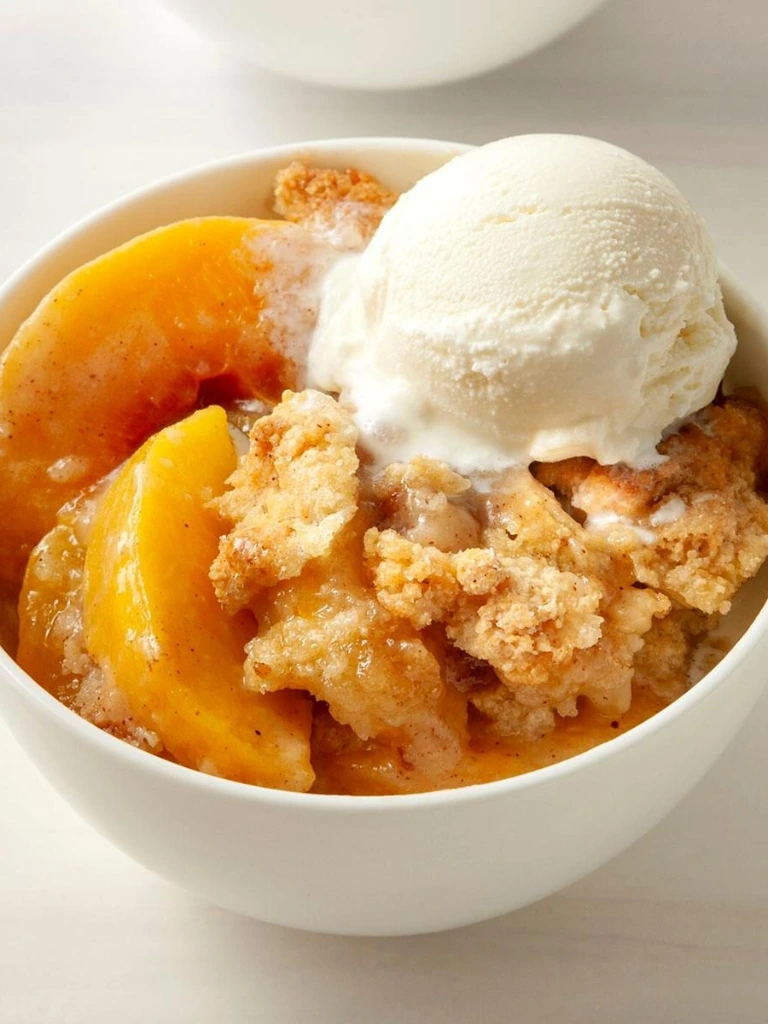 No Bake Peach Crumble
