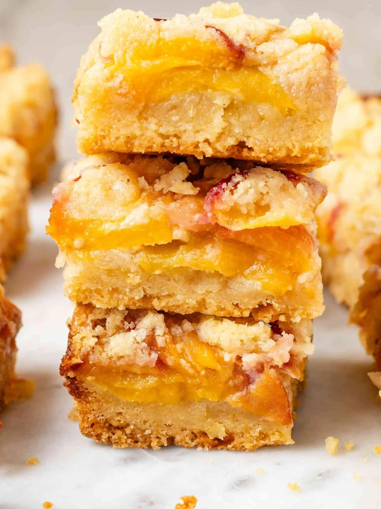 Peach Crumble Bars