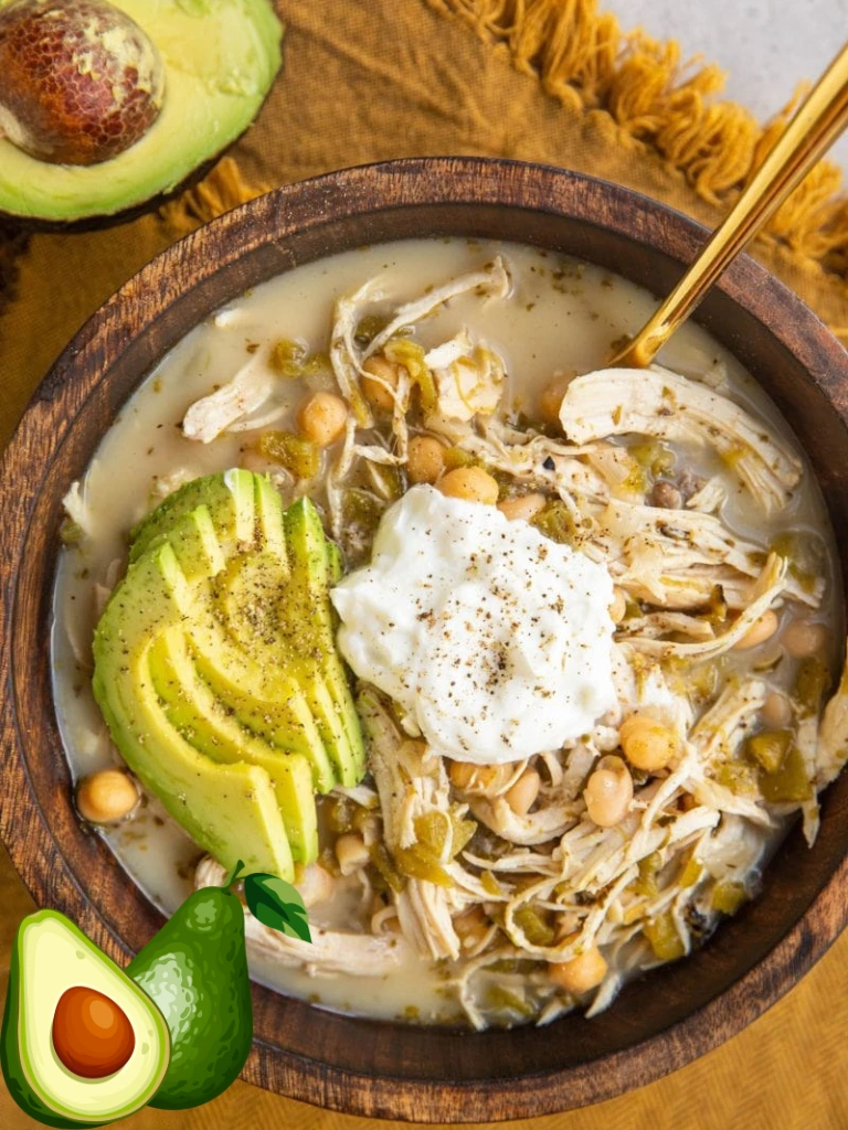  White Chicken Chilli With Avocado